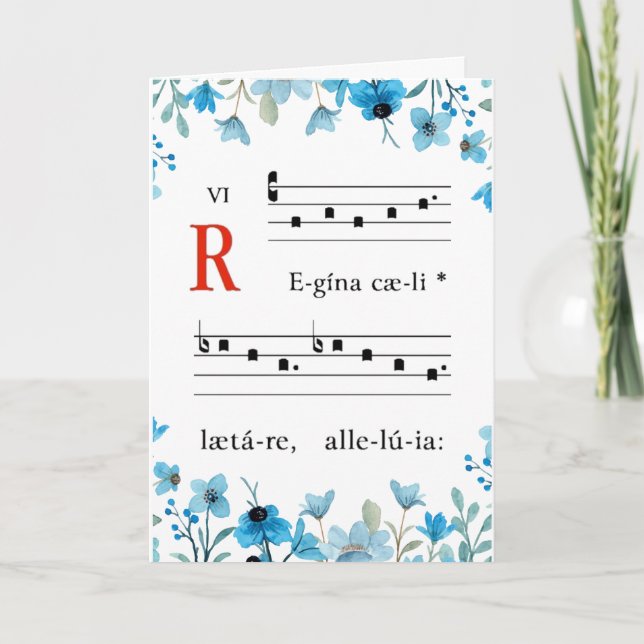 Tarjeta Semana Santa Religiosa Medieval Gregoriana Chant F (Anverso)