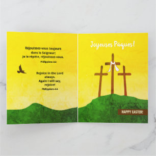 Tarjeta Semana Santa y Deseos de Pascua en francés