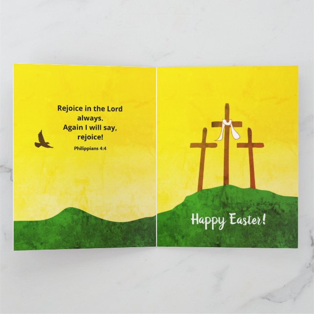 Tarjeta Semana Santa y Fiesta Dominical de Pascua (Interior)