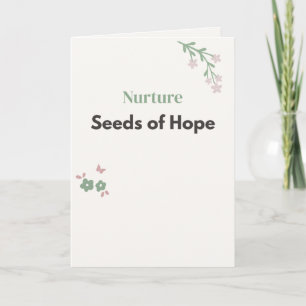 Tarjeta Sembrar Semillas de Esperanza Profesor Floral