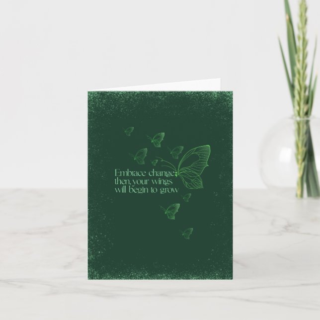 Tarjeta Semicolon Butterfly - Embrace Change Card (Anverso)