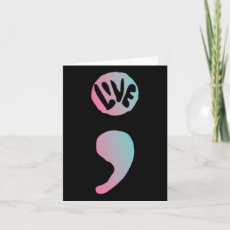 Tarjeta Semicolón Concienciación Sobre El Suicidio En Vivo