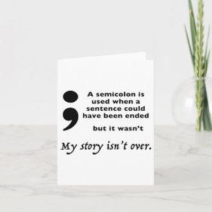 Tarjeta Semicolón Concienciación sobre la prevención del s