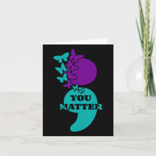 Tarjeta Semicolón de concienciación sobre el suicidio