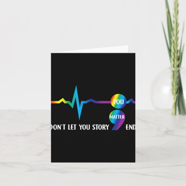 Tarjeta Semicolon Mental Health Awareness Suicide Preventi (Anverso)