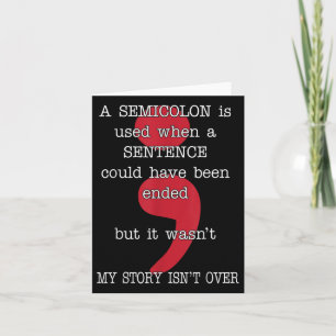 Tarjeta Semicolón Prevención del suicidio Conciencia de mi