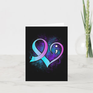 Tarjeta Semicolón Prevención del Suicidio Salud Mental de