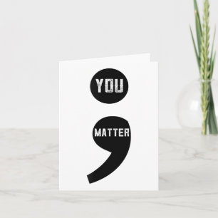 Tarjeta Semicolón Prevención del Suicidio Sensibilización