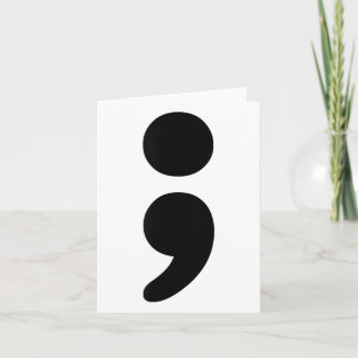 Tarjeta Semicolón Salud Mental S Conciencia Mes