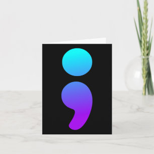 Tarjeta Semicolón Sensibilización sobre el Suicidio Semi C