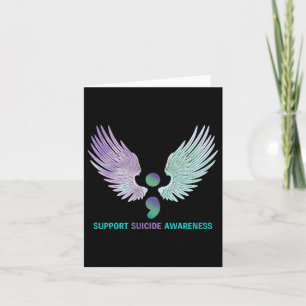Tarjeta Semicolón Wings para mujeres apoya la conciencia s