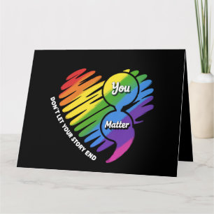 Tarjeta Semikolon Prevención del Suicidio LGBTQ Salud Ment
