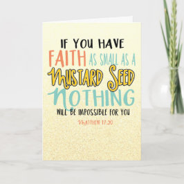 Tarjeta Semilla de mostaza amarilla Matthew 17:20