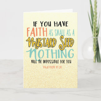 Tarjeta Semilla de mostaza amarilla Matthew 17:20