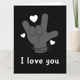 TARJETA SEÑA DE LENGUAJE DE AMOR