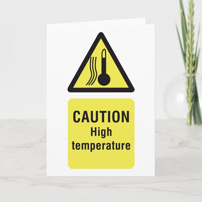 Tarjeta Señal de advertencia de alta temperatura (Subido por el creador)