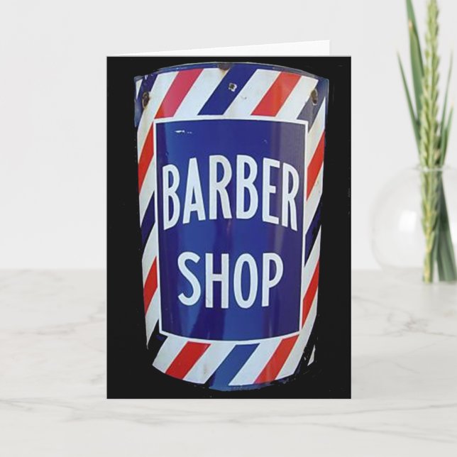 Tarjeta Señal de barbería de época (Anverso)