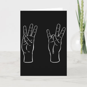 Tarjeta Señal de Lenguaje Asl Divertida 67 Meme Viral Sign