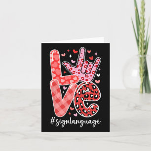 Tarjeta Señal de Lenguaje de Signos I Love You Asl Día de
