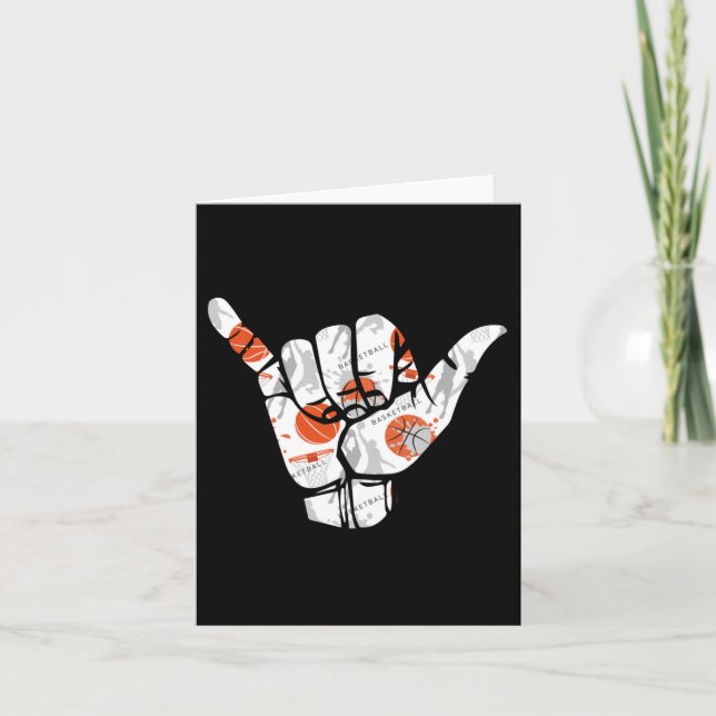 Tarjeta Señal de mano de baloncesto (Anverso)
