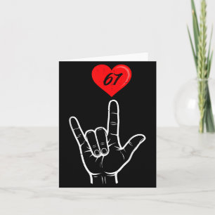Tarjeta Señal de Mano 'Te Amo' Asl Corazón 67 Mujeres Niño