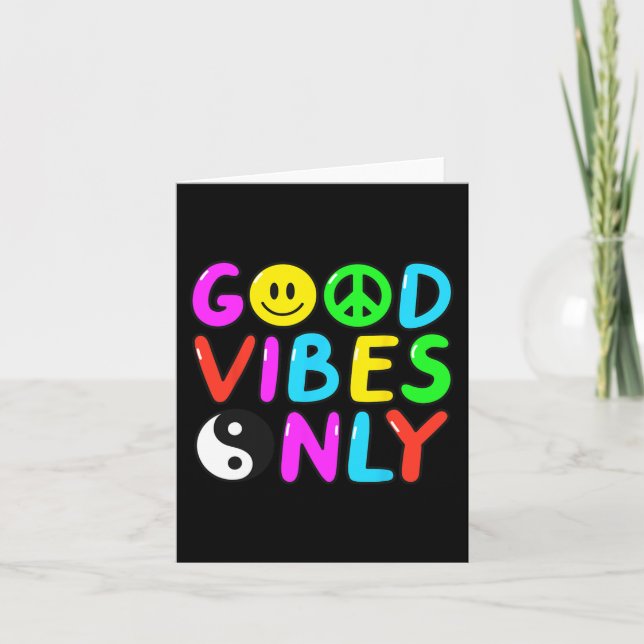 Tarjeta SEÑAL DE PAZ AMOR 60s 70s Groovy Disfraz Hippie Sa (Anverso)