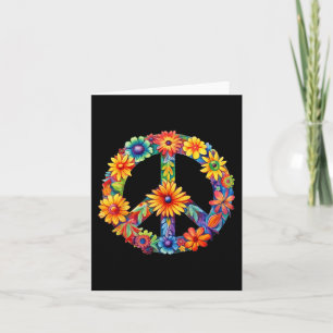 Tarjeta SEÑAL DE PAZ AMOR 60s 70s Groovy Disfraz Hippie Sa