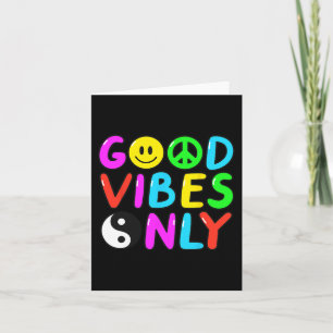 Tarjeta SEÑAL DE PAZ AMOR Años 60 70 Disfraz Groovy Hippie