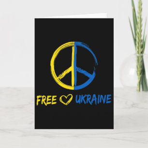 Tarjeta Señal de paz de Ucrania libre para mujeres hombres