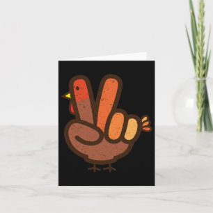 Tarjeta Señal de Paz Sin Mano de Pavo Niños Adolescentes F