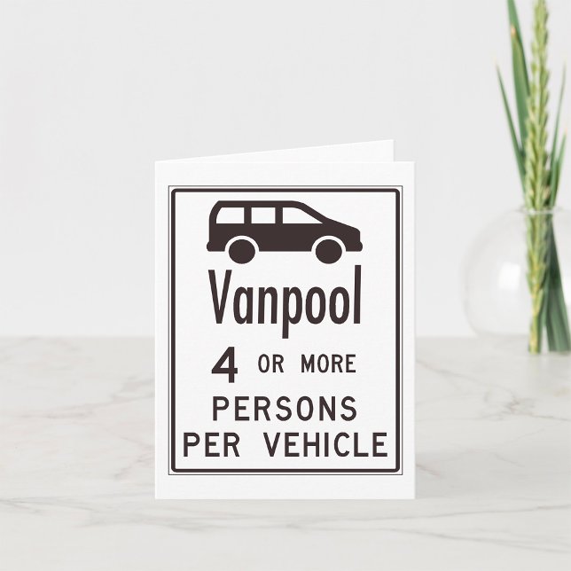 Tarjeta Señal de Van Pool (Subido por el creador)