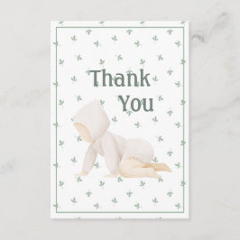 Tarjeta sencilla de agradecimiento para bebé adora