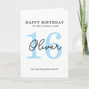Tarjeta sencilla de cumpleaños 16.