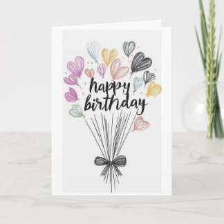 Tarjeta sencilla de cumpleaños feliz