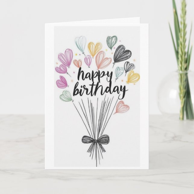 Tarjeta sencilla de cumpleaños feliz (Anverso)