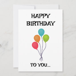 Tarjeta sencilla de feliz cumpleaños