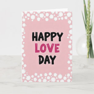 Tarjeta sencilla del día del amor feliz
