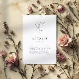 Tarjeta sencilla para el recinto de flores de ramo