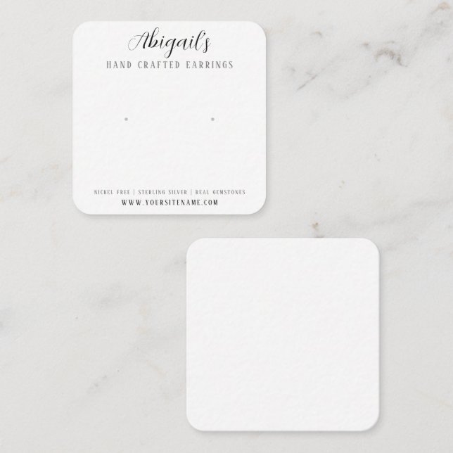 Tarjeta Sencilla y Elegante (Anverso / Reverso)