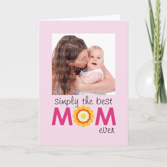 Tarjeta Sencillamente el mejor MOM del día de la madre lil (Anverso)