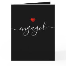 Sencillo corazón rojo moderno negro involucrado