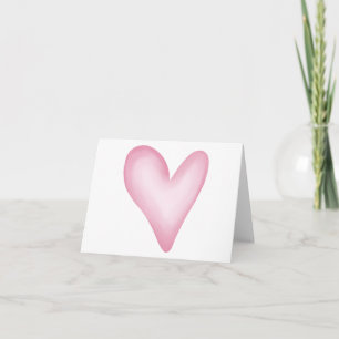 Tarjeta Sencillo diseño de corazón rosado