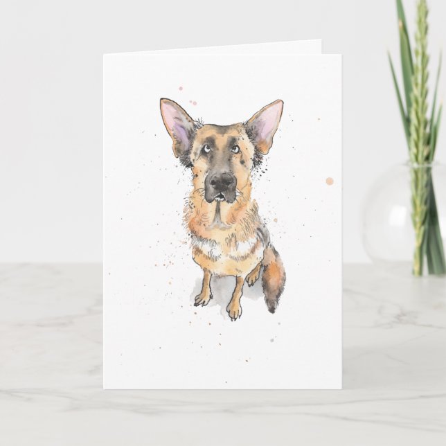 Tarjeta Sencillo Divertido Perrito lindo de cumpleaños Pas (Anverso)