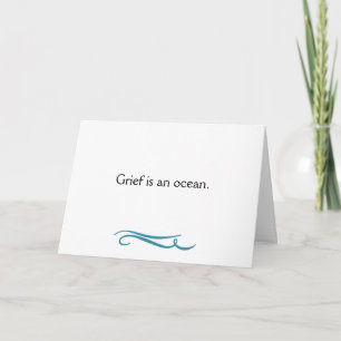 Tarjeta Sencillo dolor de diseño es un océano horizontal