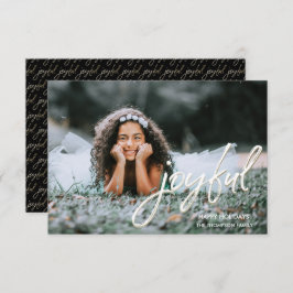 Tarjeta Sencillo júbilo con Navidades de fotografía de fon