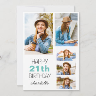Tarjeta Sencillo Moderno Feliz Cumpleaños Elegante Foto De
