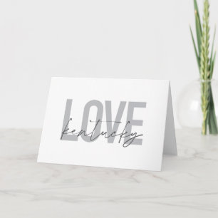Tarjeta Sencillo, moderno, urbano, genial diseño Love Kent