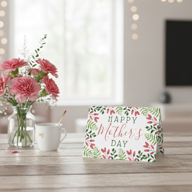 Tarjeta Sencillo ramo de flor de primavera Feliz día de la (Subido por el creador)