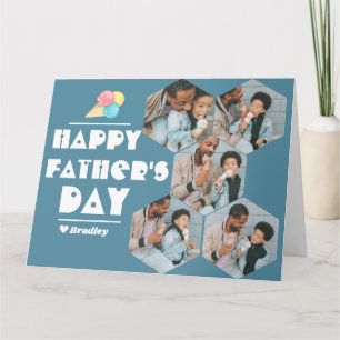 Tarjeta Sencillo y elegante Collage de fotos del Día del P