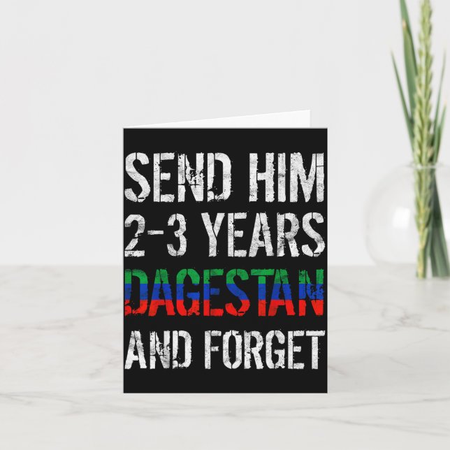 Tarjeta Send Him 2-3 Years To Dagestan And Forget Mma Wres (Anverso)